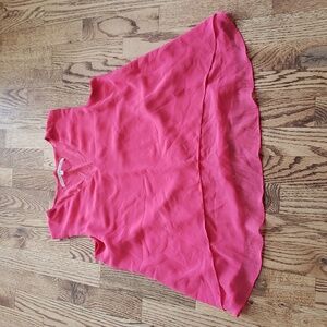 (S) RACHEL Rachel Roy Flowy Layered V Neck Tank Top Vacation Travel Coastal